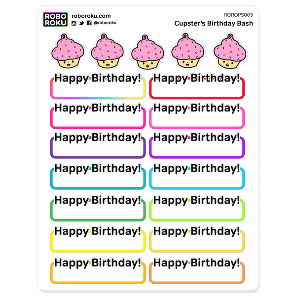 Happy Birthday! - Planner Stickers – Robo Roku