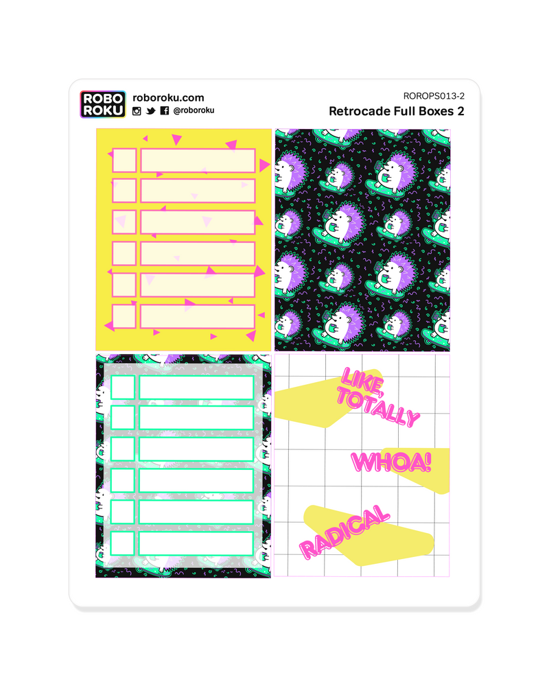 Retrocade Art Boxes - Planner Stickers