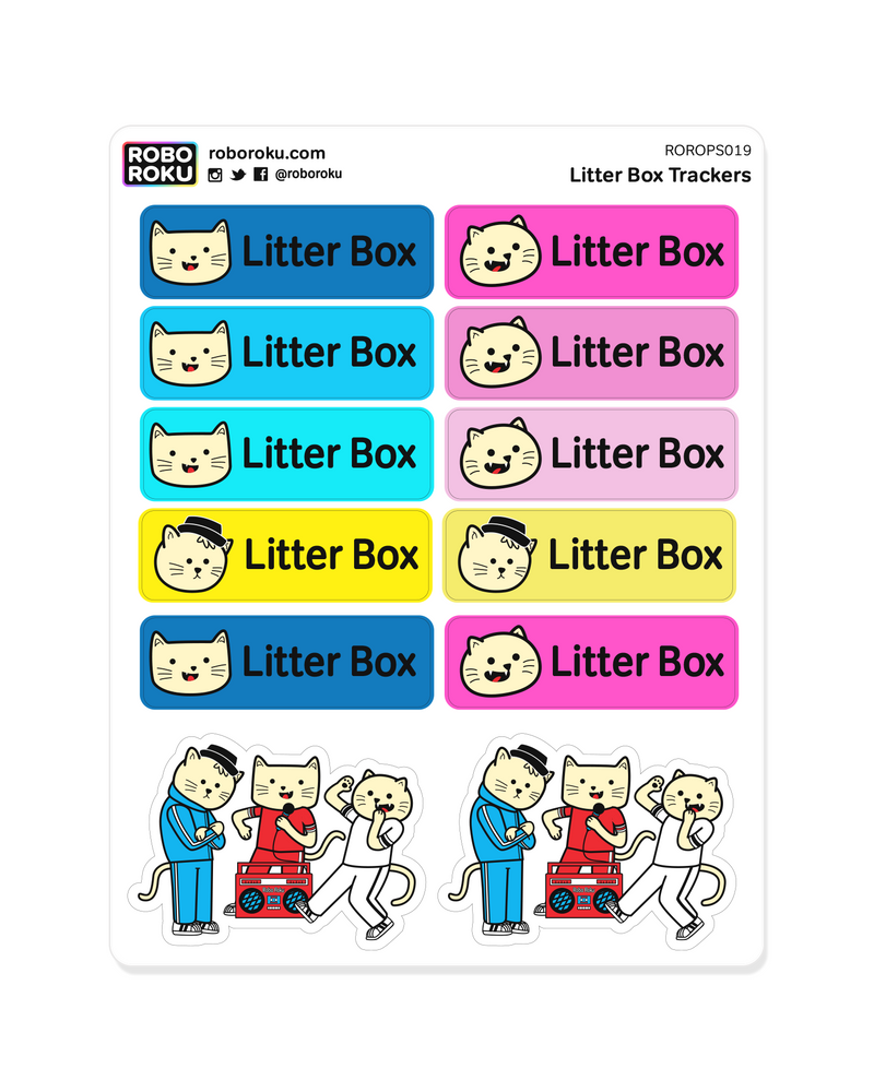 Kitty Litter Tracker - Planner Stickers