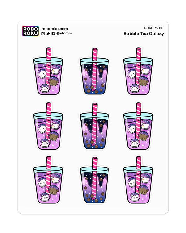 Kawaii Cat Bubble Tea Sticker by Me - Pixels