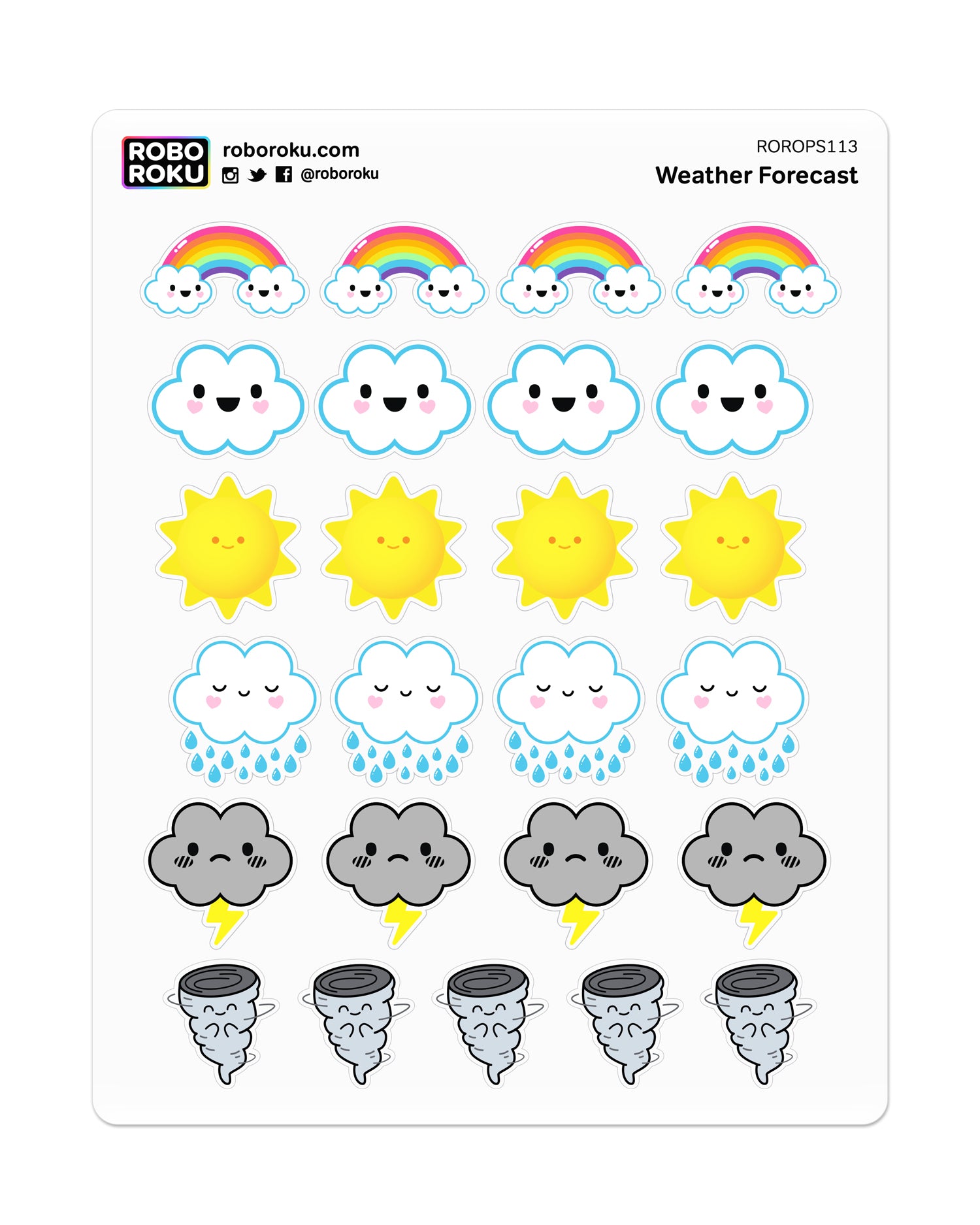 Forecast Sticker Weather Forecast - Planner Stickers – Robo Roku