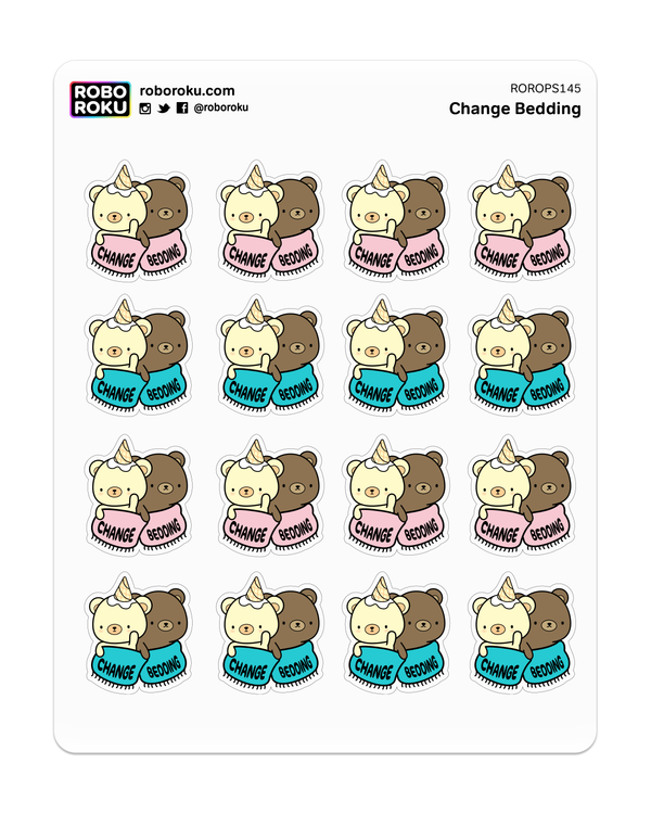 Change Bedding - Planner Stickers