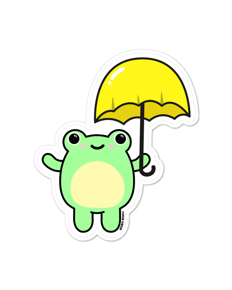Lily Frog Umbrella Vinyl Sticker