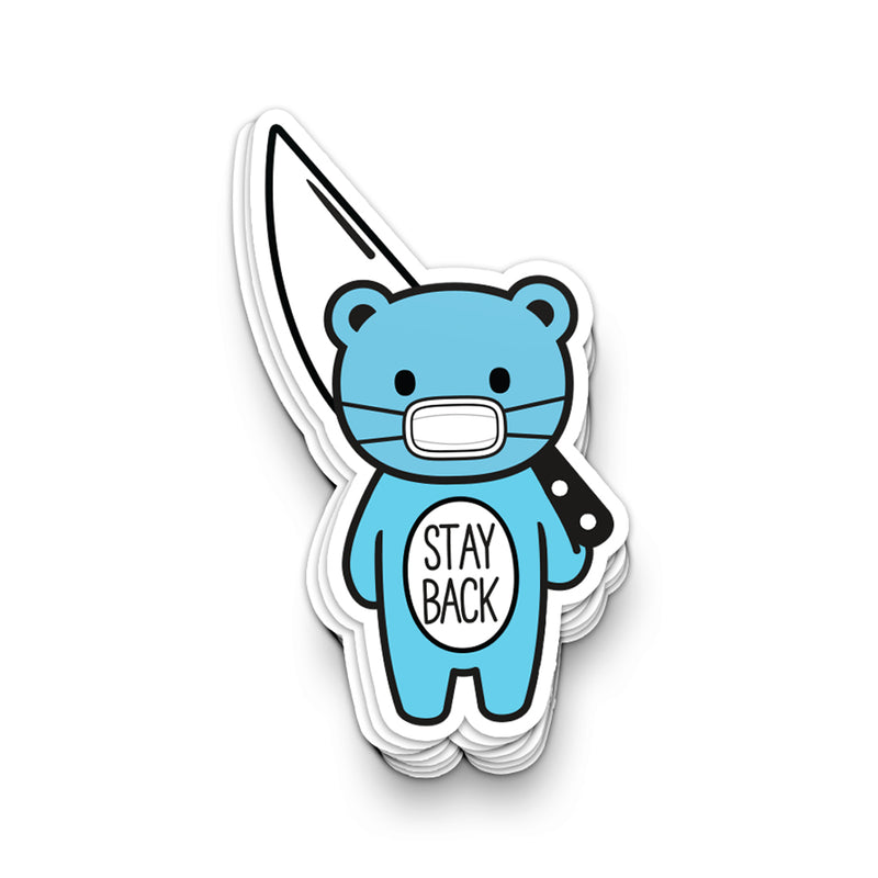 Stay Back Mood Bear by Robo Roku