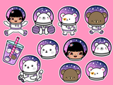 Bubble Tea Galaxy Sticker Pack