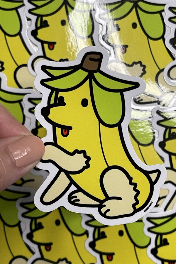 D'Artagnan Banana Dog Vinyl Sticker