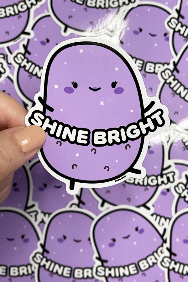 Shine Bright Potato Vinyl Sticker