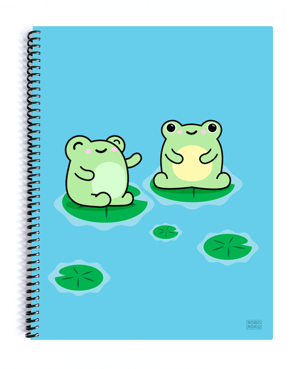 Moss & Lily Frogs Pond Spiral Notebook